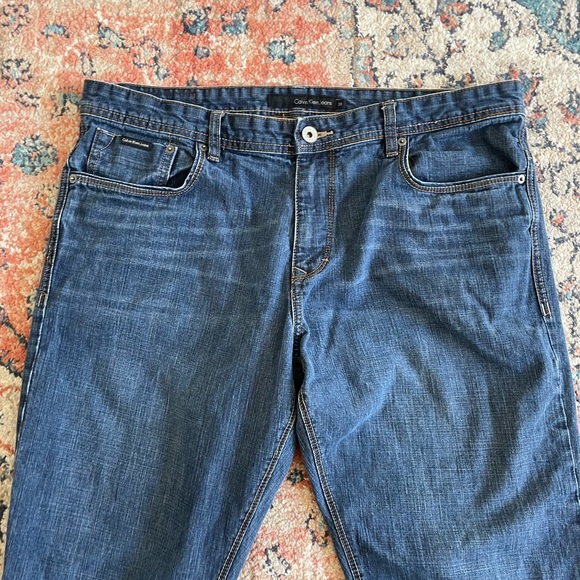 Calvin Klein Jeans Blue Slim Straight Denim - Picture 2 of 7